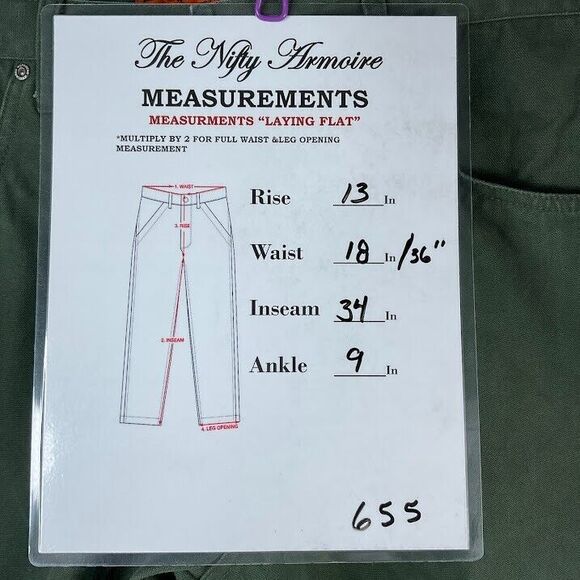 Jesse James Jeans Mens Ss 36x34 Green Utility Carpenter Work Fit 12 Ounce Canvas - Picture 7 of 7